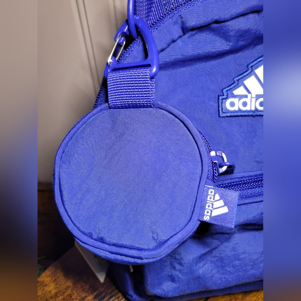 Adidas Must have Royal Blue mini Backpack w/keychain - Picture 3 of 12